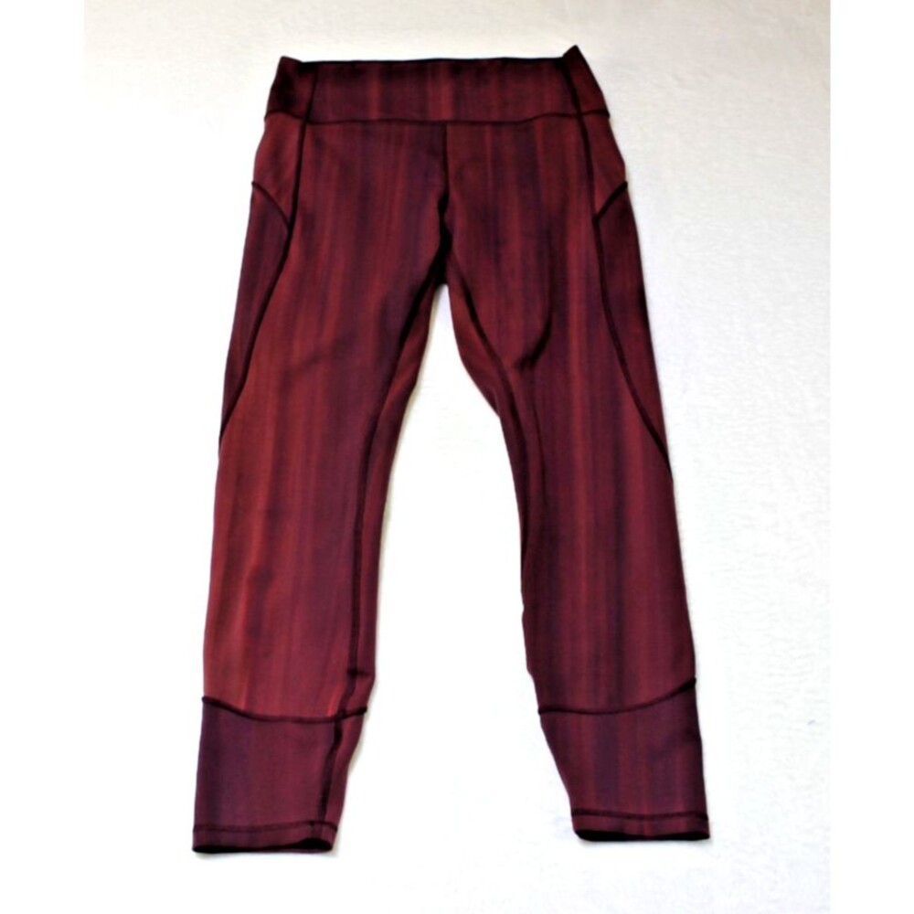 Lululemon Leggings 24” Size 8 Tie Dye Red Garnet LW5CIOS